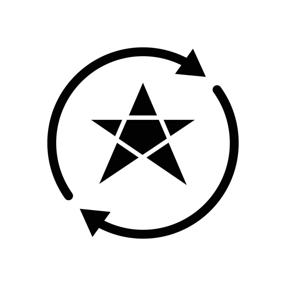 Star icon with circle. suitable for favorite symbol, superior, featured, best. solid icon style. simple design editable. Design template vector