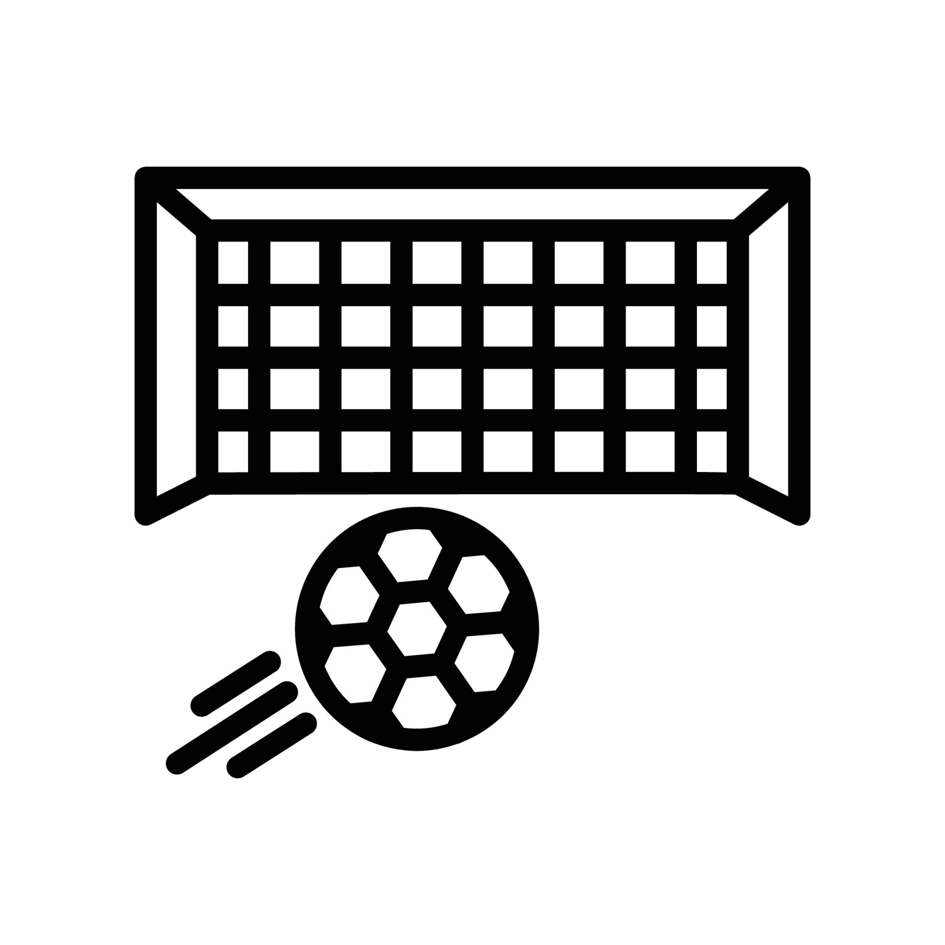 Soccer goal icon vector. sport , soccer, football. line icon style