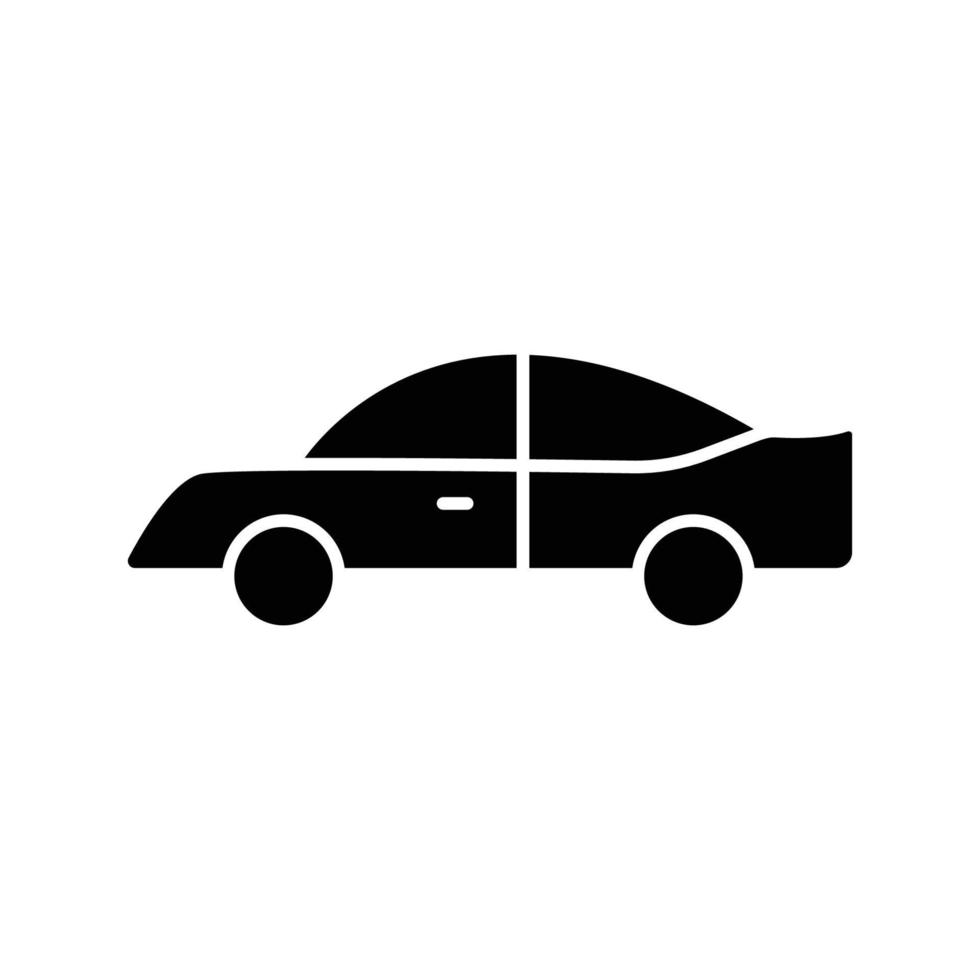 Car icon vector. suitable for transportation symbol. solid icon style. simple design editable. Design simple illustration vector