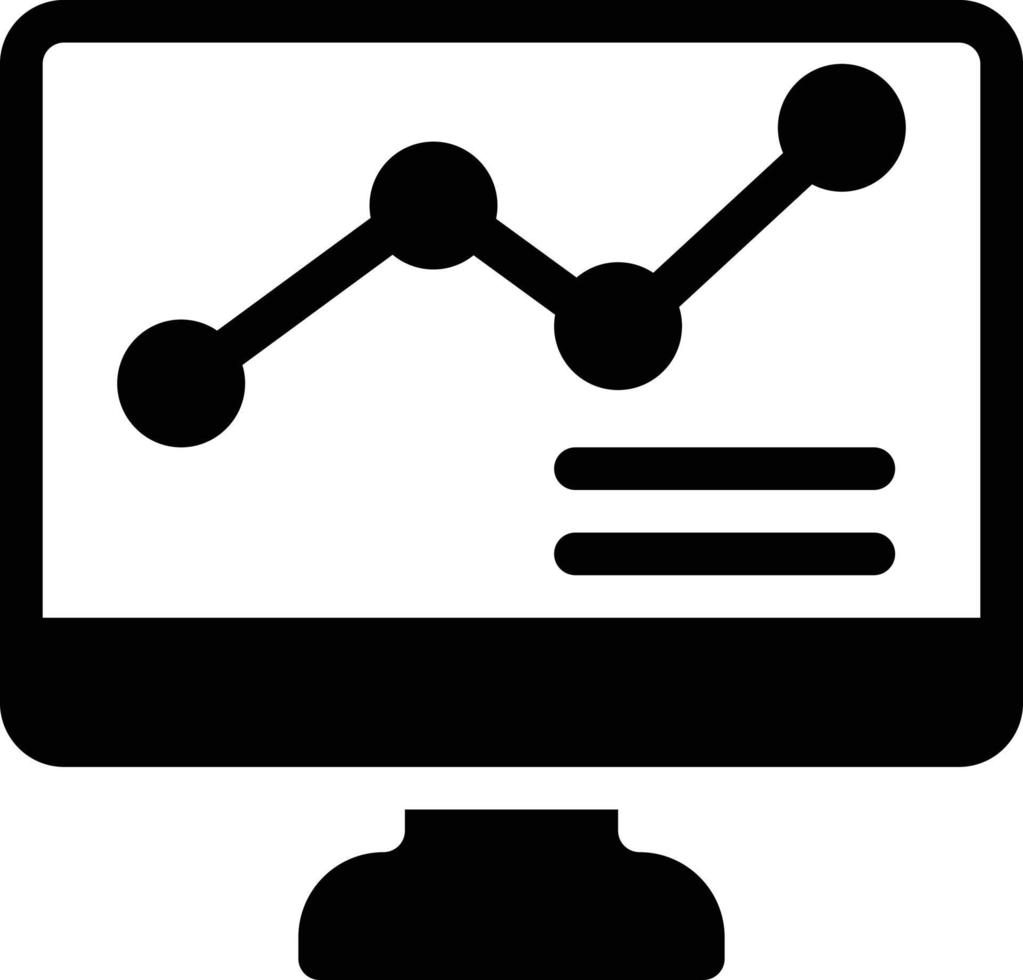 ilustración vectorial analítica de pantalla en un fondo. símbolos de calidad premium. iconos vectoriales para concepto y diseño gráfico. vector