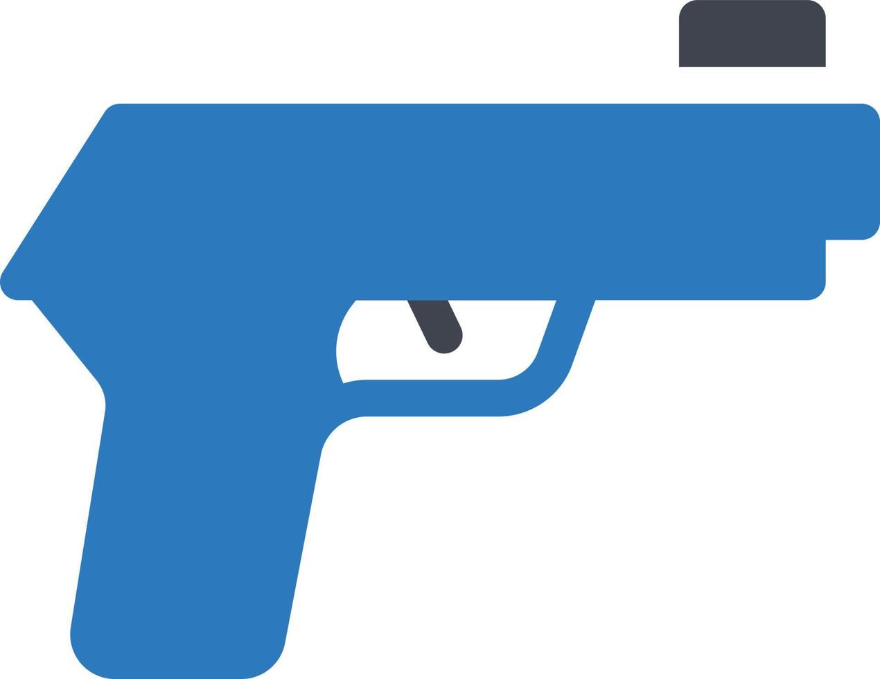 ilustración de vector de pistola en un fondo. símbolos de calidad premium. iconos vectoriales para concepto y diseño gráfico.