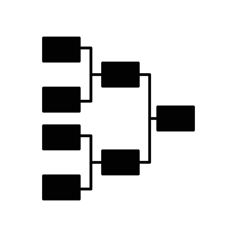 Tournament bracket icon vector. sport , soccer. solid icon style. simple design editable. Design simple illustration vector