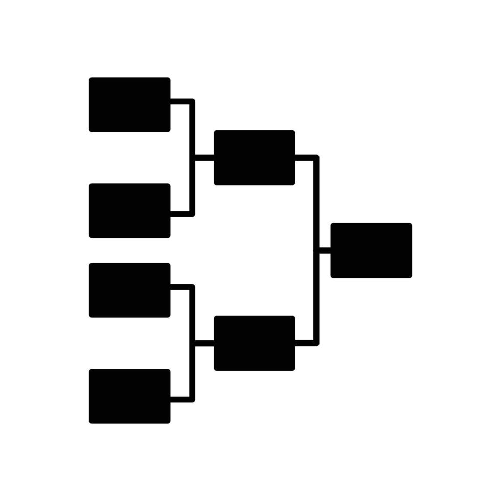Tournament bracket icon vector. sport , soccer. solid icon style. simple design editable. Design simple illustration vector
