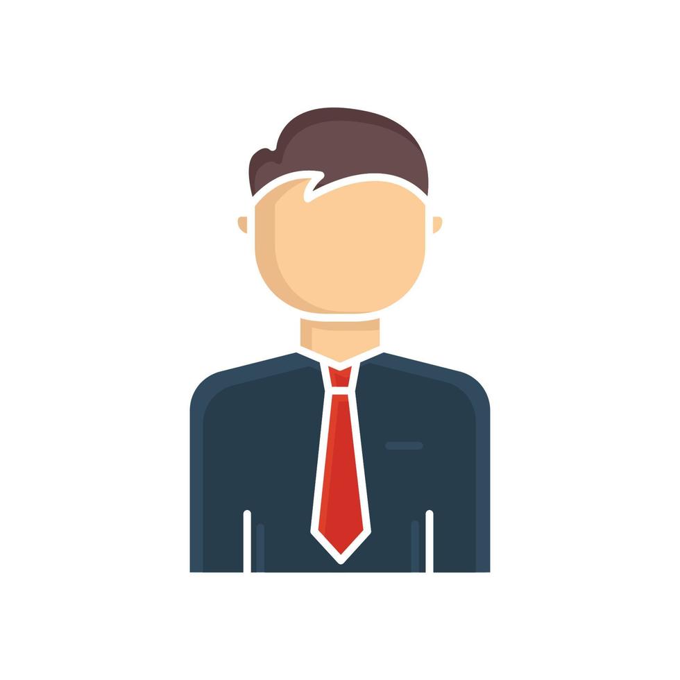 Businessman icon vector. man wearing tie. Suitable for business icon. Flat icon style. simple design editable. Design simple illustration vector