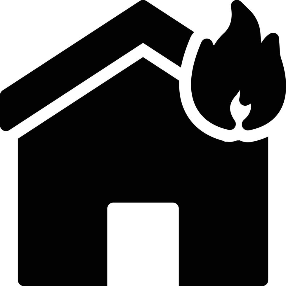 ilustración de vector de fuego de casa en un fondo. símbolos de calidad premium. iconos vectoriales para concepto y diseño gráfico.