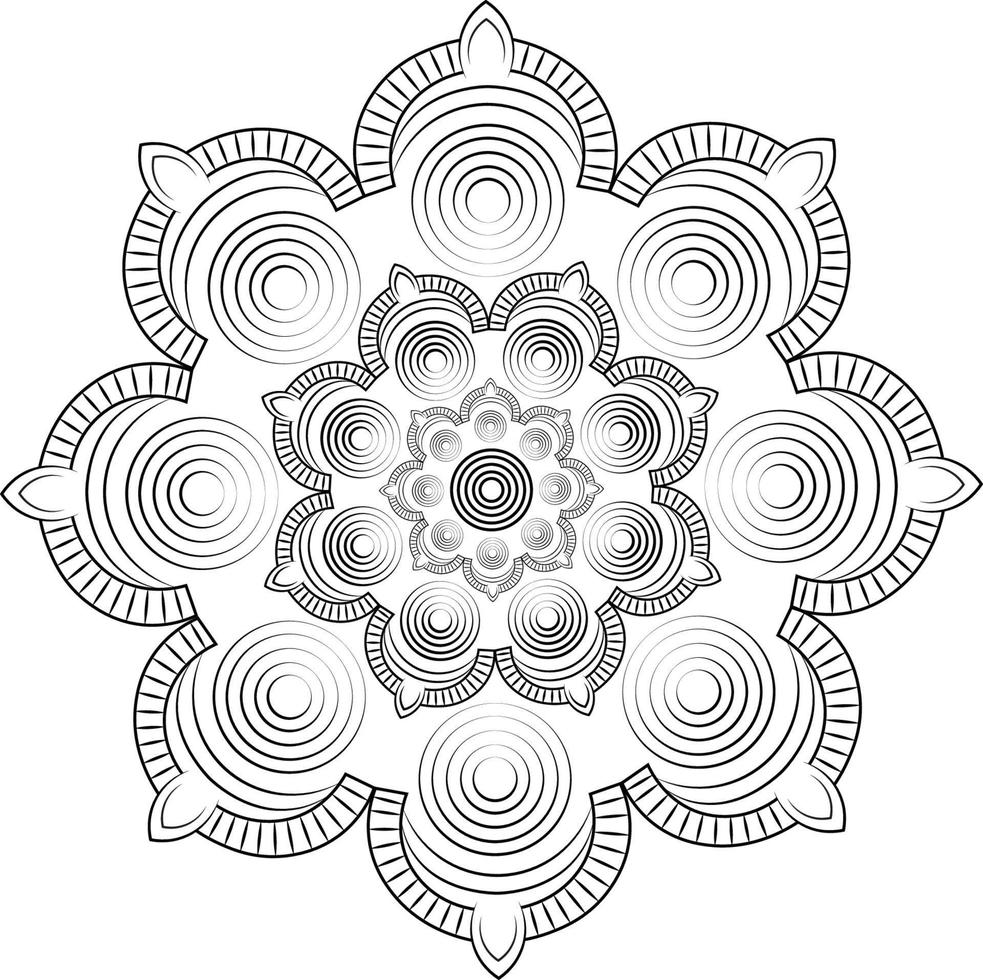 Mandala coloring pages vector