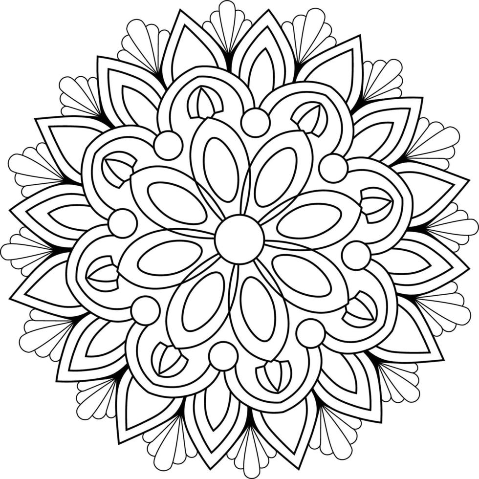 Mandala coloring pages vector
