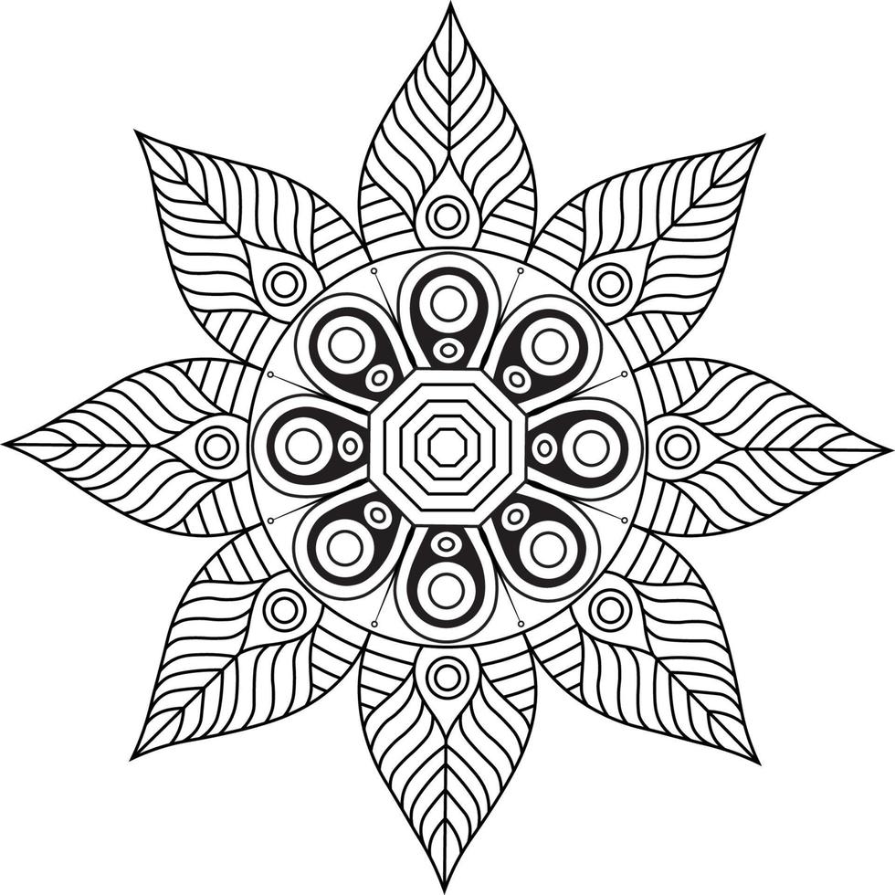 Mandala coloring pages vector