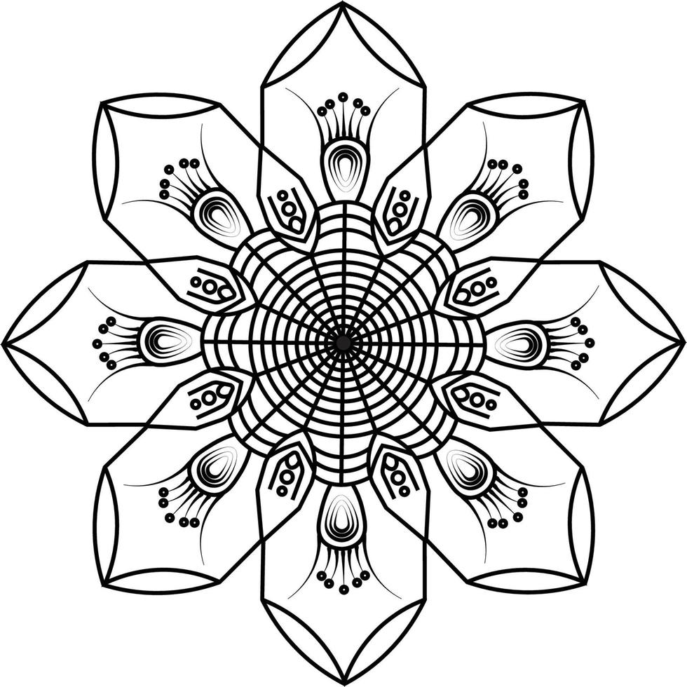 Mandala coloring pages vector