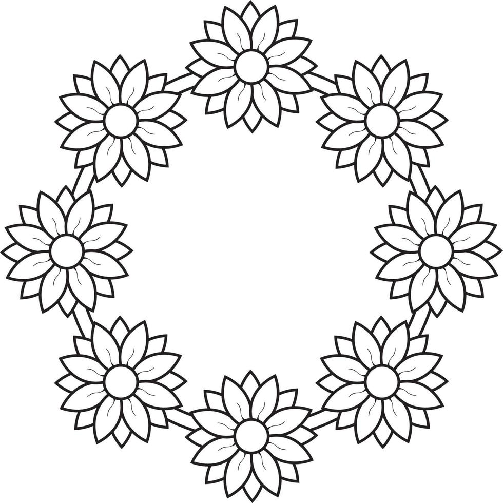Mandala coloring pages vector