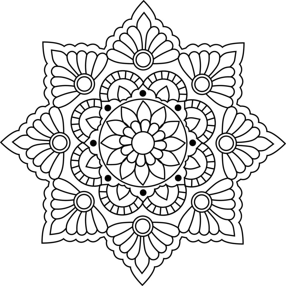 Mandala coloring pages vector