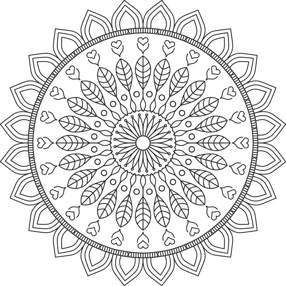 Mandala coloring pages vector