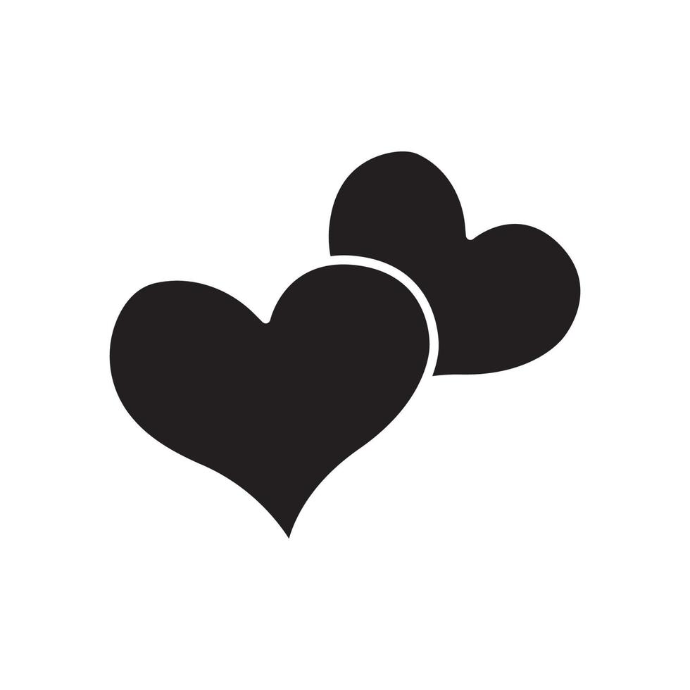 vector de icono de corazón. adecuado para el símbolo de afecto. estilo de icono sólido. diseño simple editable. diseño simple ilustración