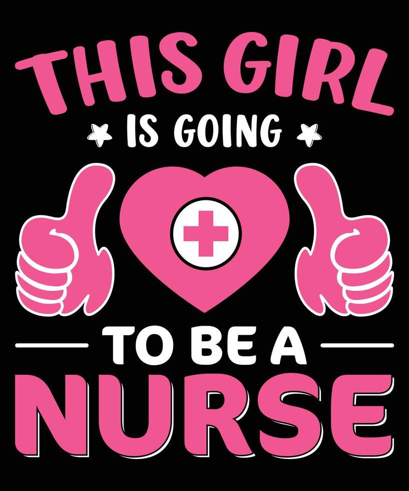 Nurse Typography T-Shirt Design. vector