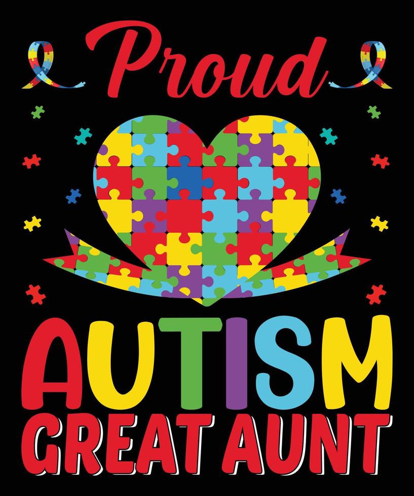 Autism typography t-shirt design. vector