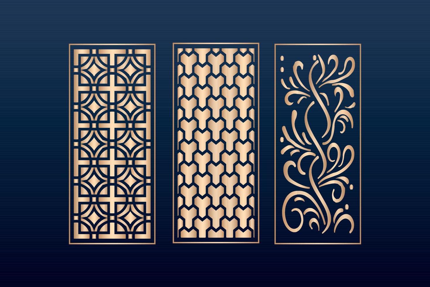 Decorative laser cut panels template with abstract texture.dxf geometric and floral laser cutting ,abstract cutting panels template islamic vector