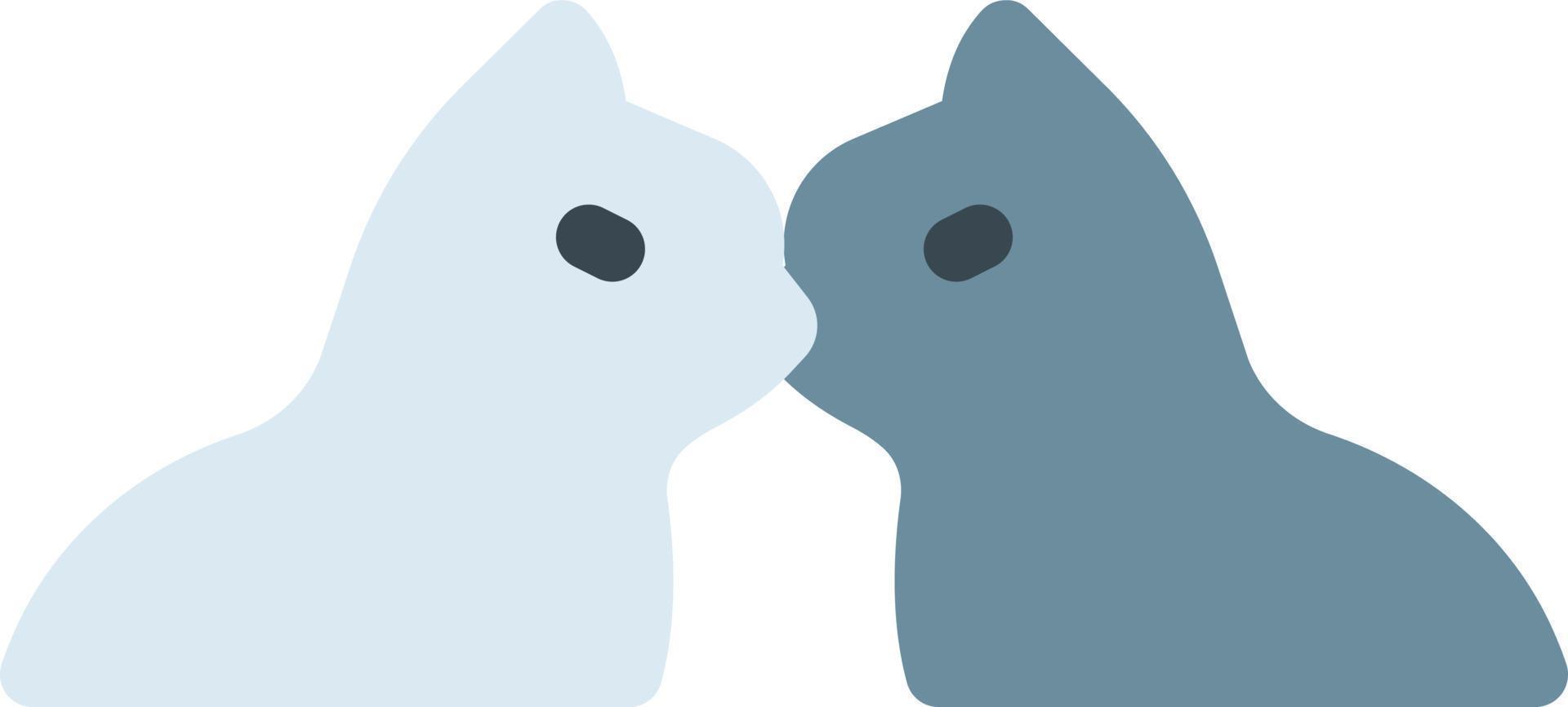 cats kiss vector illustration on a background.Premium quality symbols.vector icons for concept and graphic design.