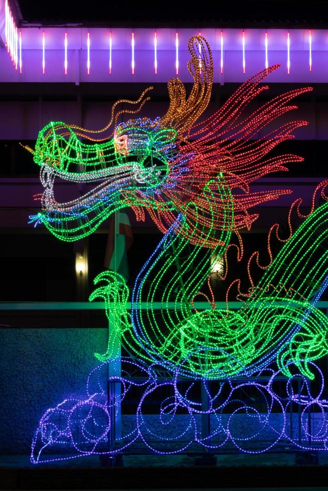 Decorative lighting is a dragon. photo