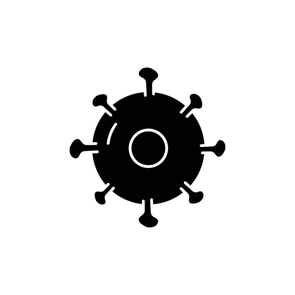 icono de virus. adecuado para el símbolo de la vacuna, la salud. estilo de icono sólido. diseño simple editable. vector de plantilla de diseño