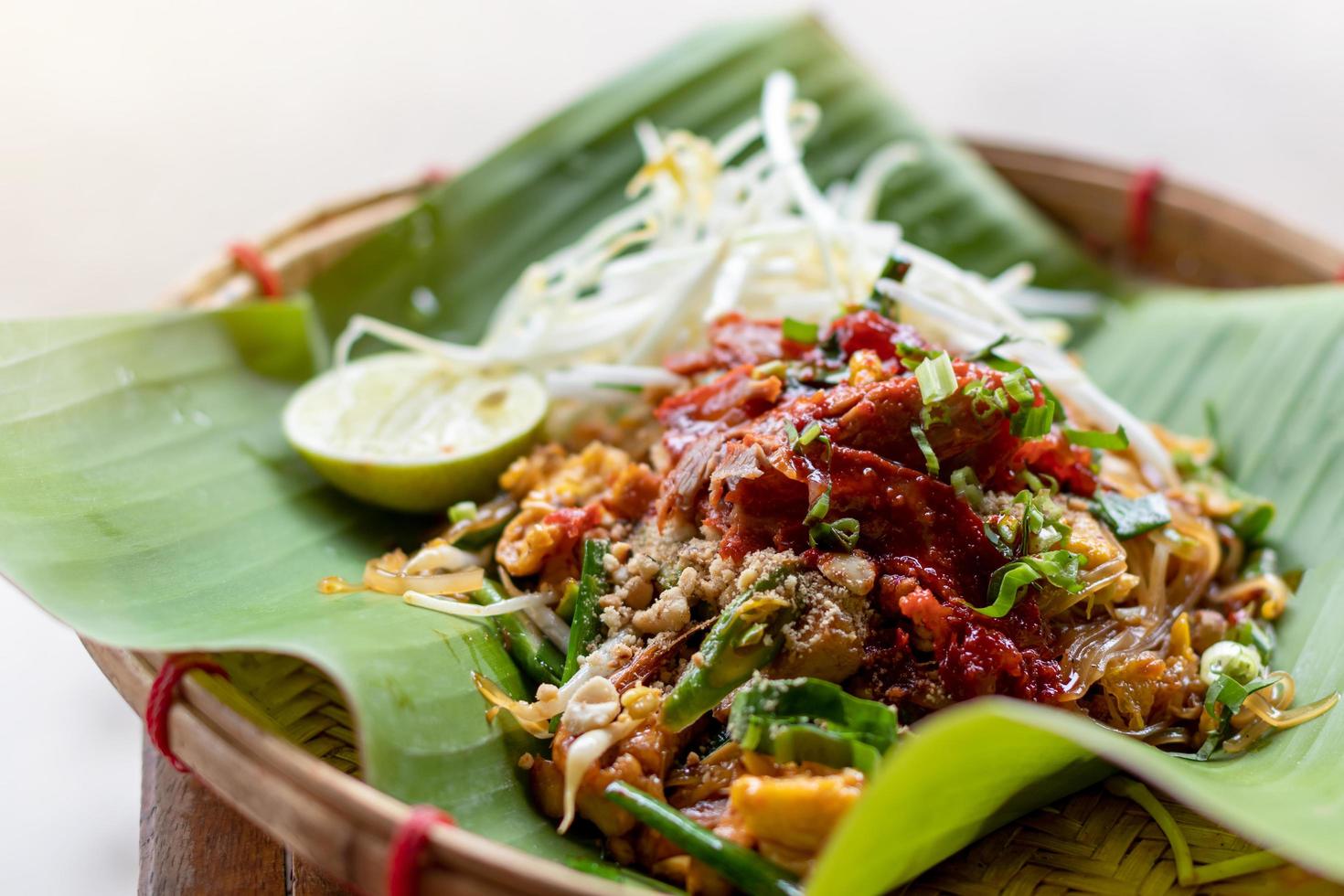 Close-fried noodles Thailand. photo