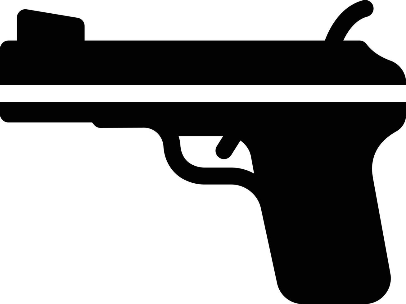 ilustración de vector de pistola en un fondo. símbolos de calidad premium. iconos vectoriales para concepto y diseño gráfico.