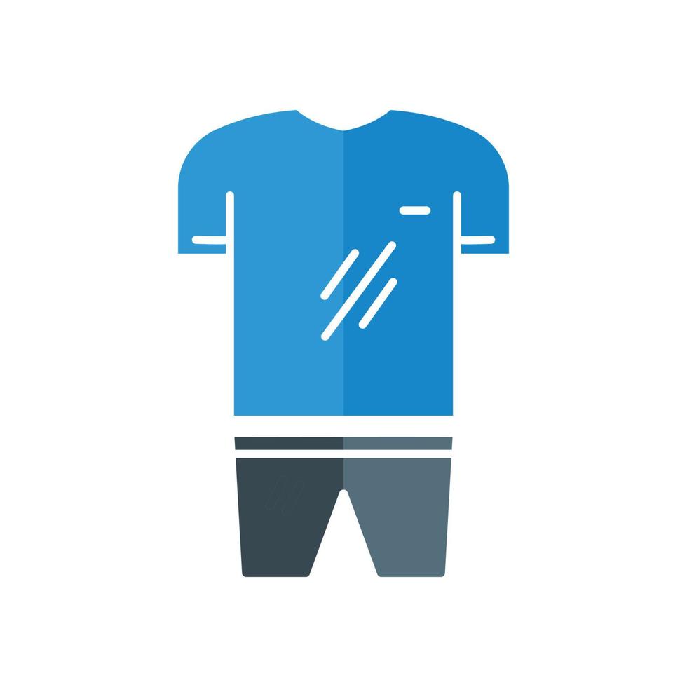 vector de icono de uniforme deportivo. adecuado para símbolo de fútbol, deporte. estilo de icono plano. diseño simple editable. diseño simple ilustración