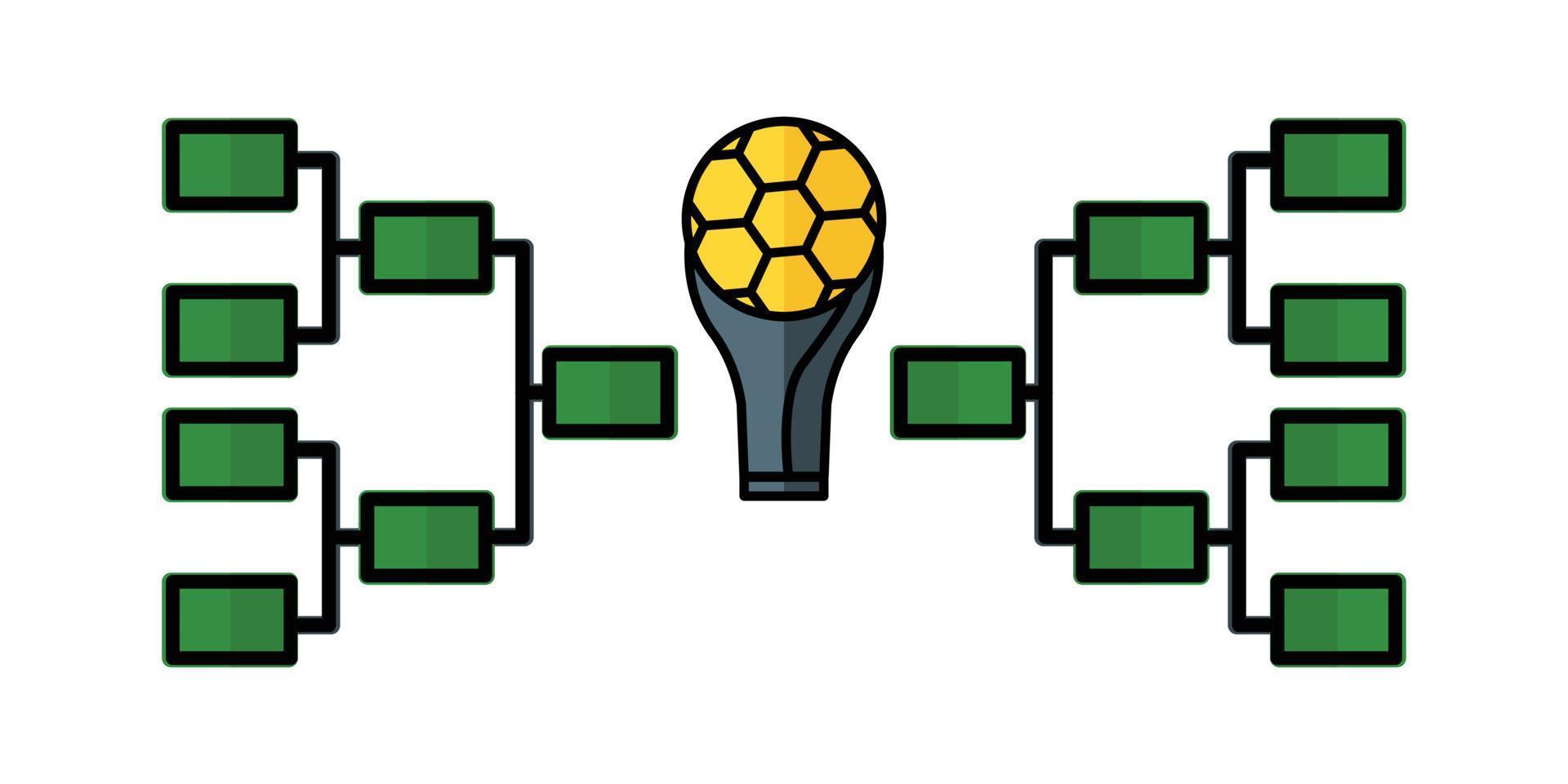 vector de icono de soporte de torneo. adecuado para símbolo de fútbol, deporte. estilo de icono de línea rellena. diseño simple editable. diseño simple ilustración