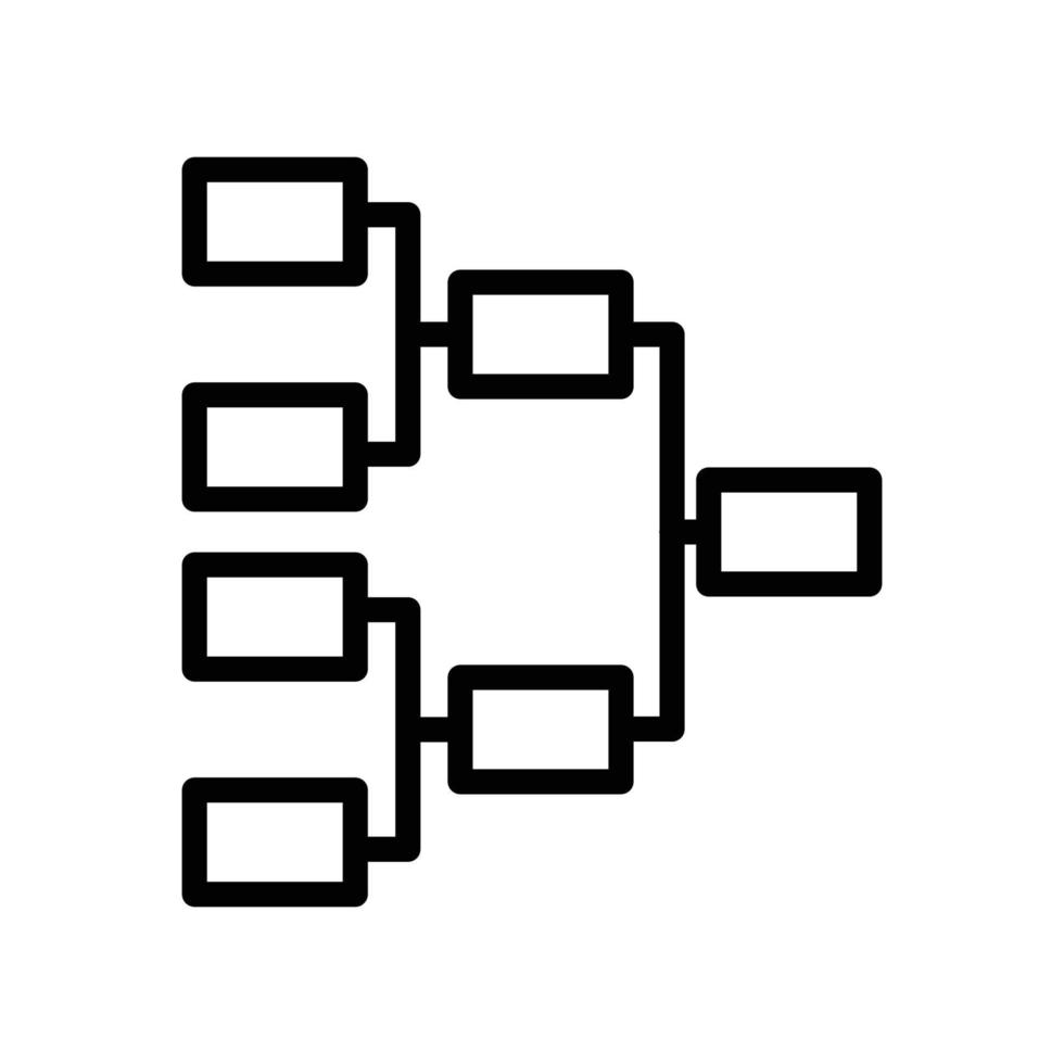 Tournament bracket icon vector. sport , soccer, football. line icon style. simple design editable. Design simple illustration vector