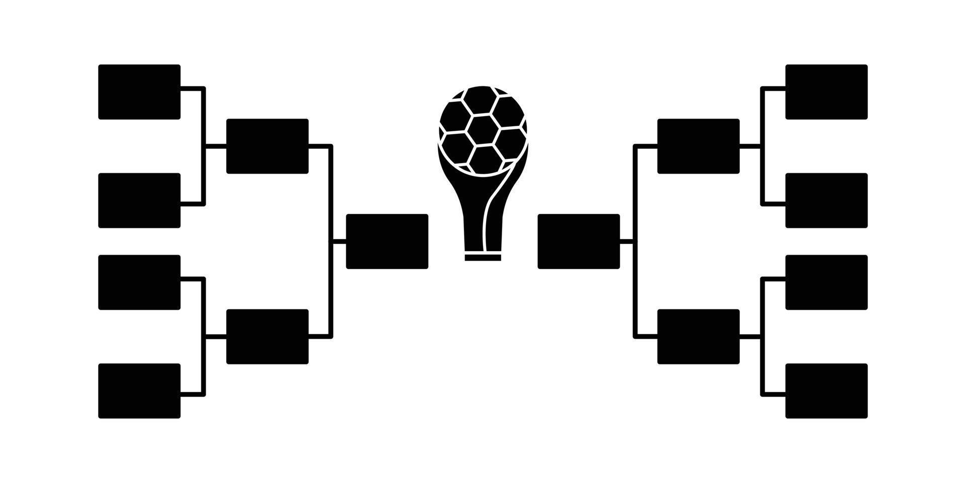 vector de icono de soporte de torneo. deporte, fútbol. estilo de icono sólido. diseño simple editable. diseño simple ilustración