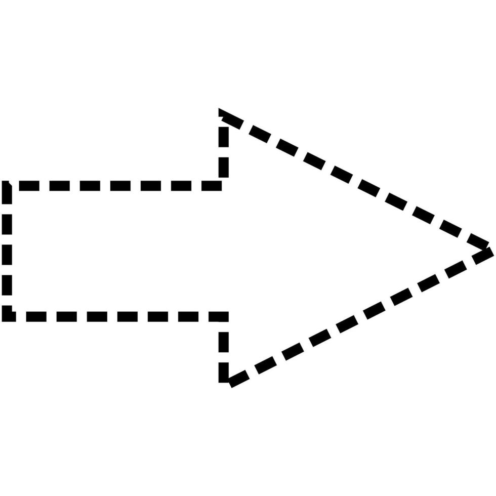 Turn Right with Dots Line vector