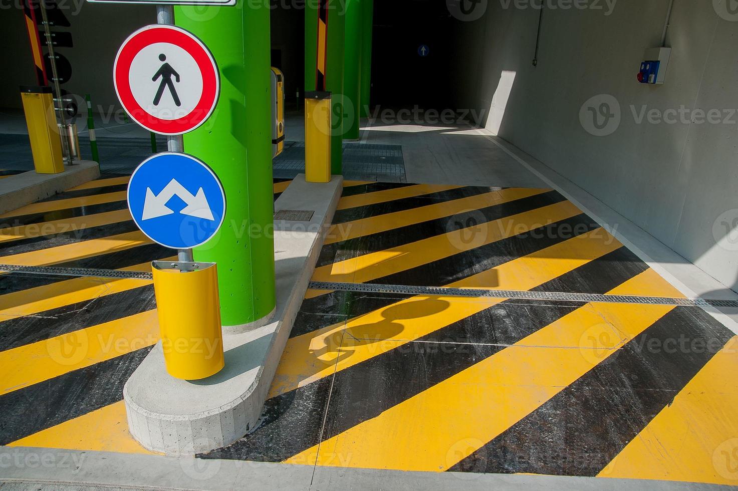 Entrance to underground car park photo