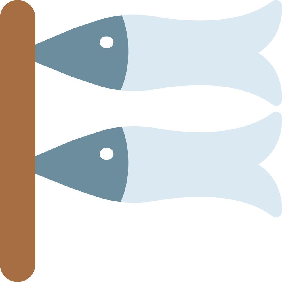 ilustración de vector de bandera de pescado en un fondo. símbolos de calidad premium. iconos vectoriales para concepto y diseño gráfico.