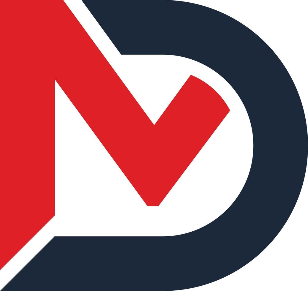 Initial Letter D M logo vector