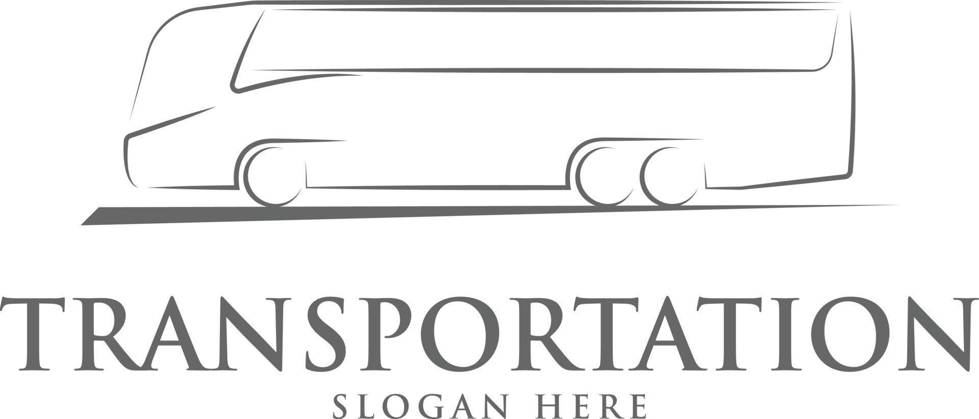 logotipo de transporte. empresa de autobuses de lujo vector