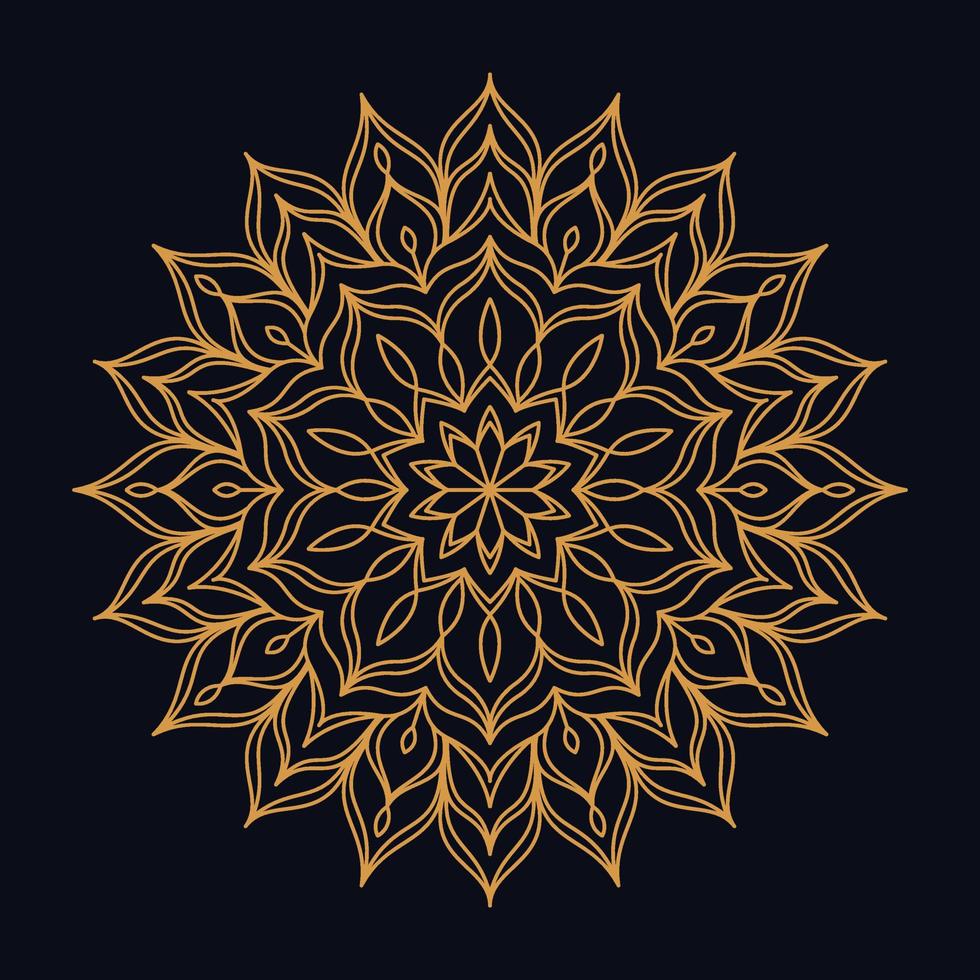 Luxury Mandala Design Background in Gold Color vector