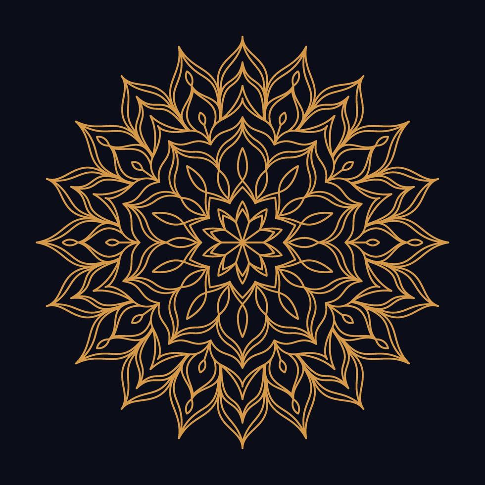 Luxury Mandala Design Background in Gold Color vector