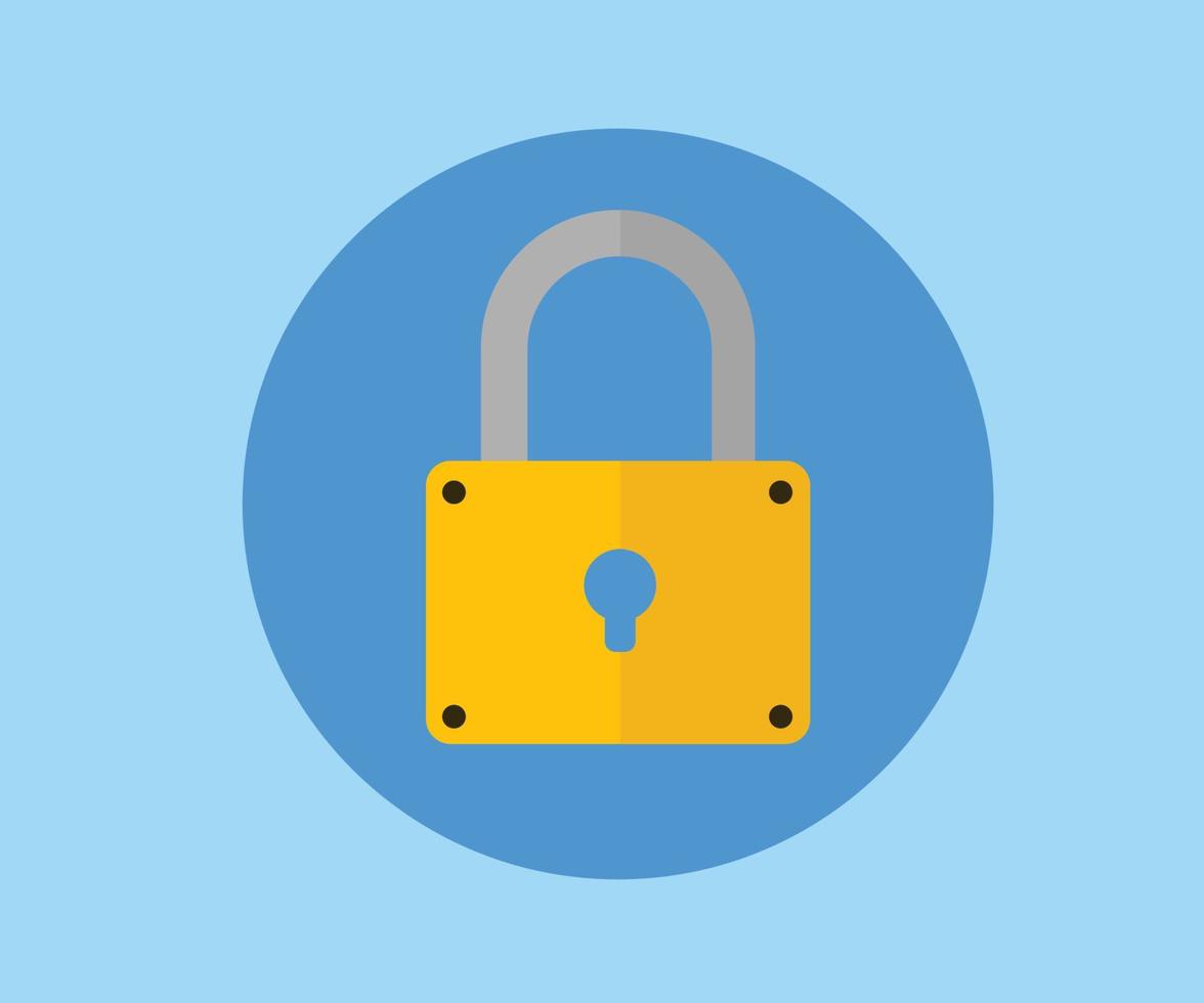 Lock icon , padlock , Vector illustration flat design eps 10