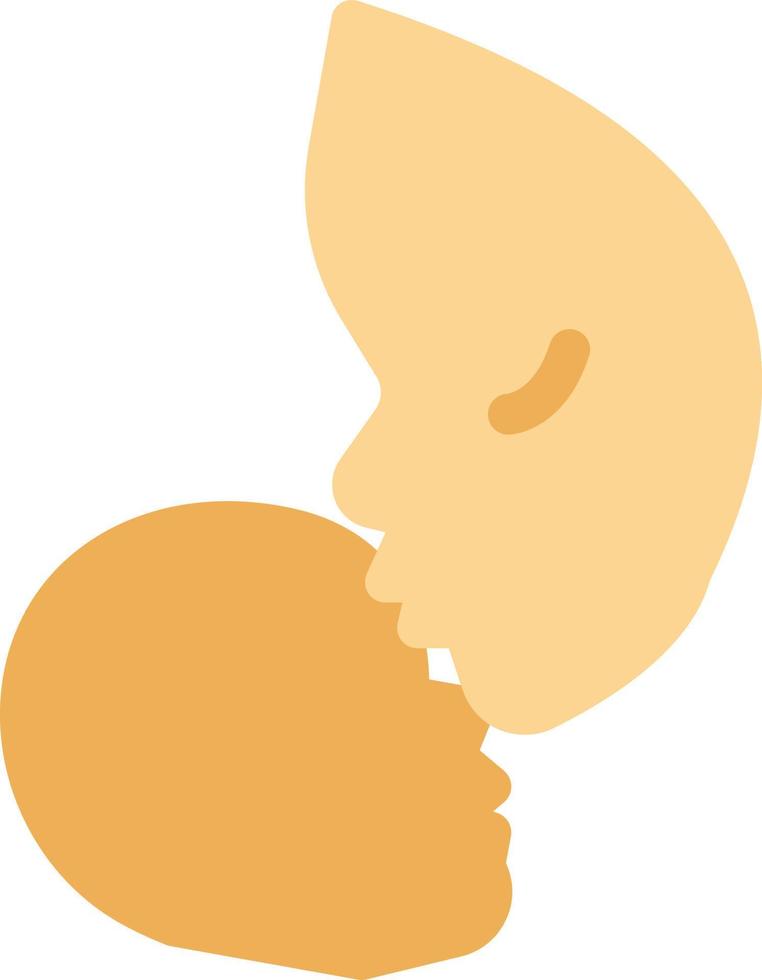 ilustración de vector de beso de bebé en un fondo. símbolos de calidad premium. iconos vectoriales para concepto y diseño gráfico.