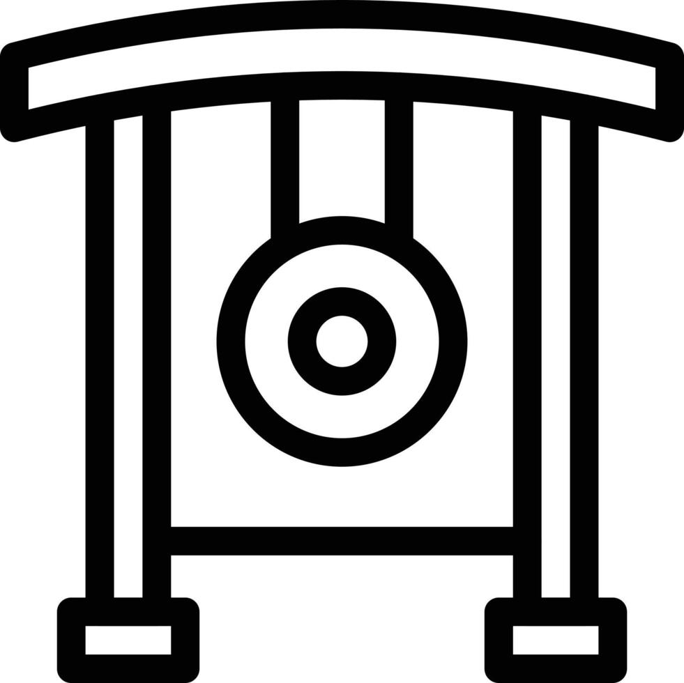 Ilustración de vector de gong en un fondo. Símbolos de calidad premium. Iconos vectoriales para concepto y diseño gráfico.