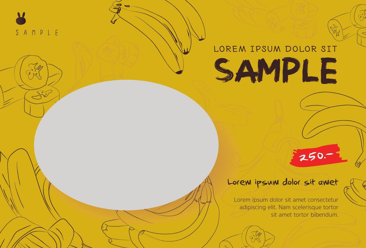 banana advertising food background vector