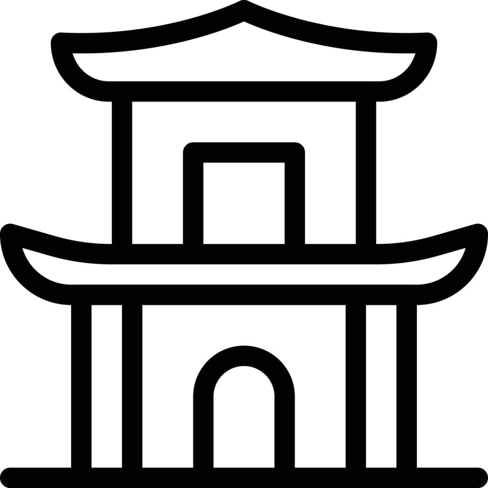 Ilustración de vector de pagoda en un fondo. Símbolos de calidad premium. Iconos vectoriales para concepto y diseño gráfico.