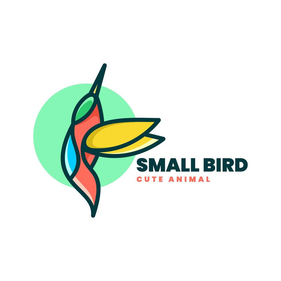 LOGO SMALL BIRD SIMPLE MASCOT STYLE vector