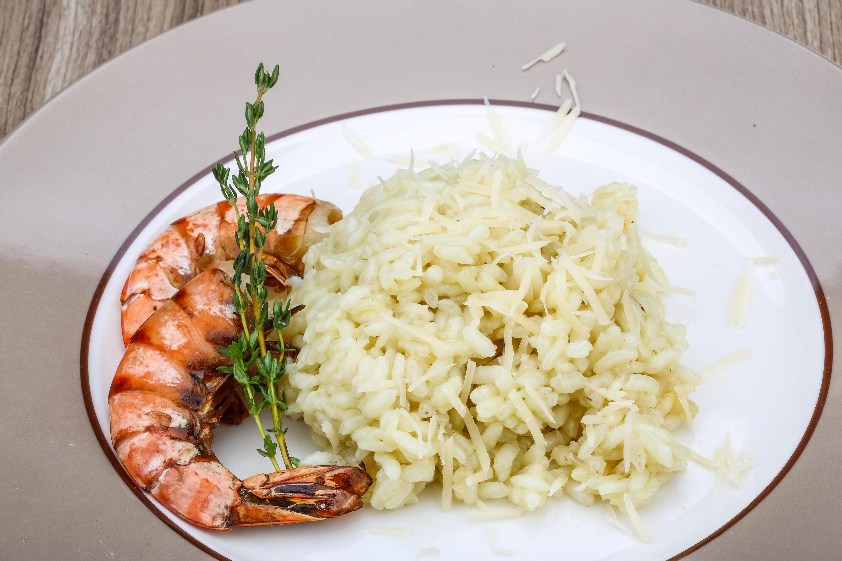 Risotto with prawn 7678256 Stock Photo at Vecteezy