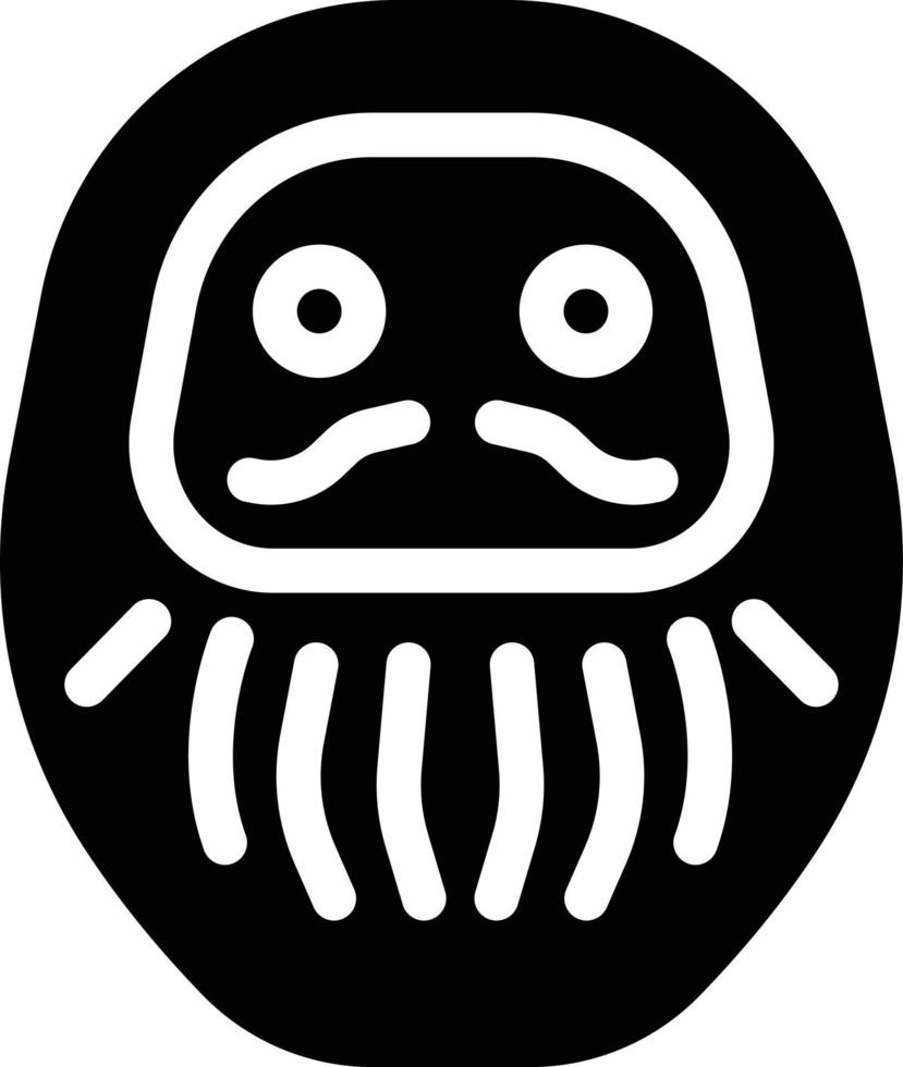 ilustración vectorial daruma en un fondo. símbolos de calidad premium. iconos vectoriales para concepto y diseño gráfico. vector