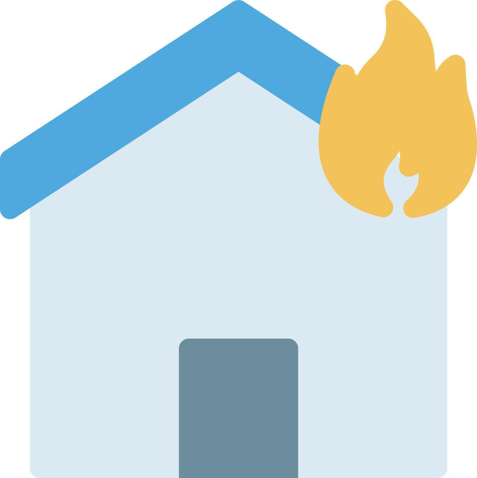 ilustración de vector de fuego de casa en un fondo. símbolos de calidad premium. iconos vectoriales para concepto y diseño gráfico.