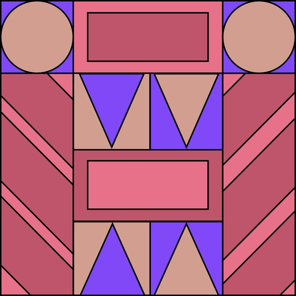 fondo abstracto. plantilla de formas geométricas. ilustración cuadrada multicolor. vector