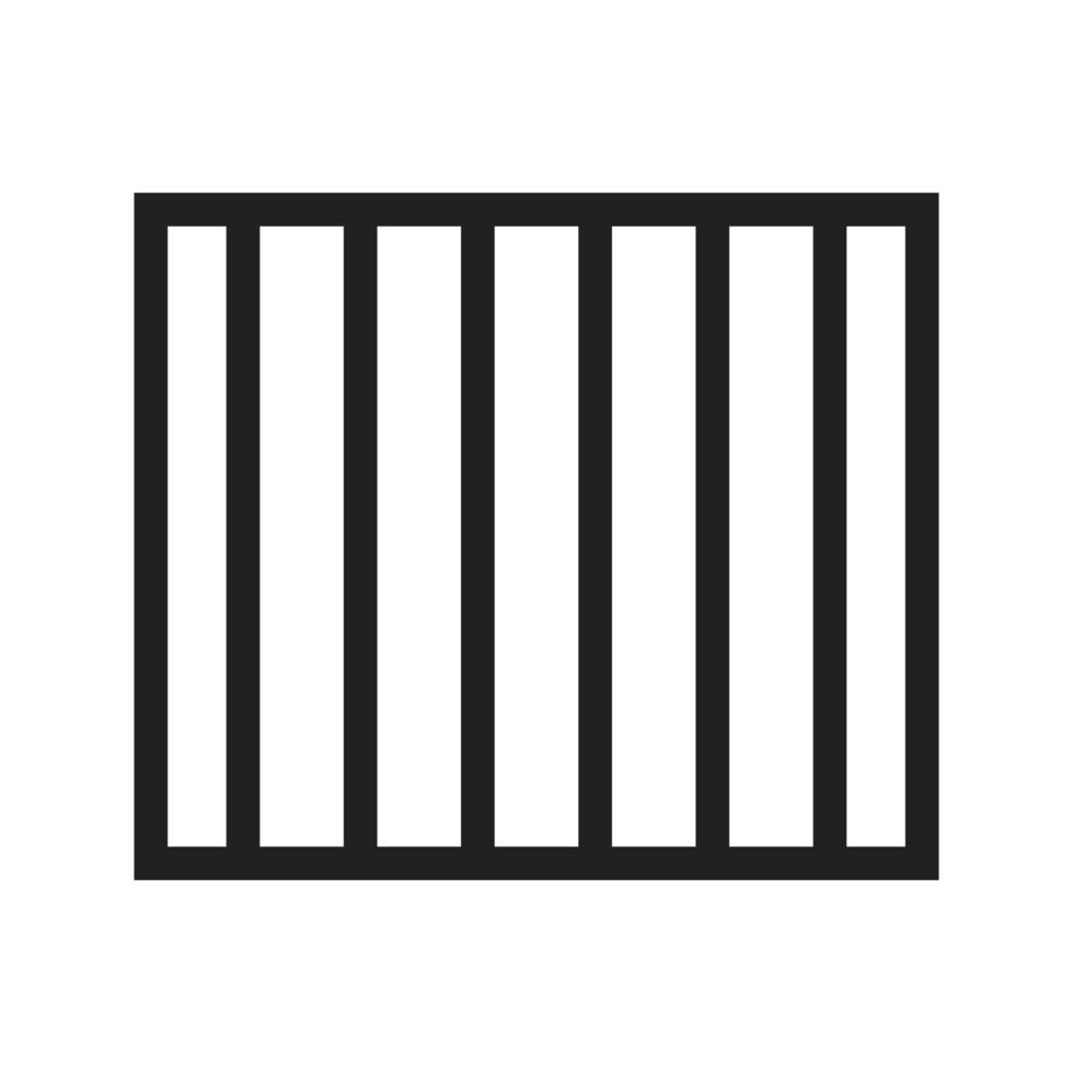 icono de línea de prisión vector