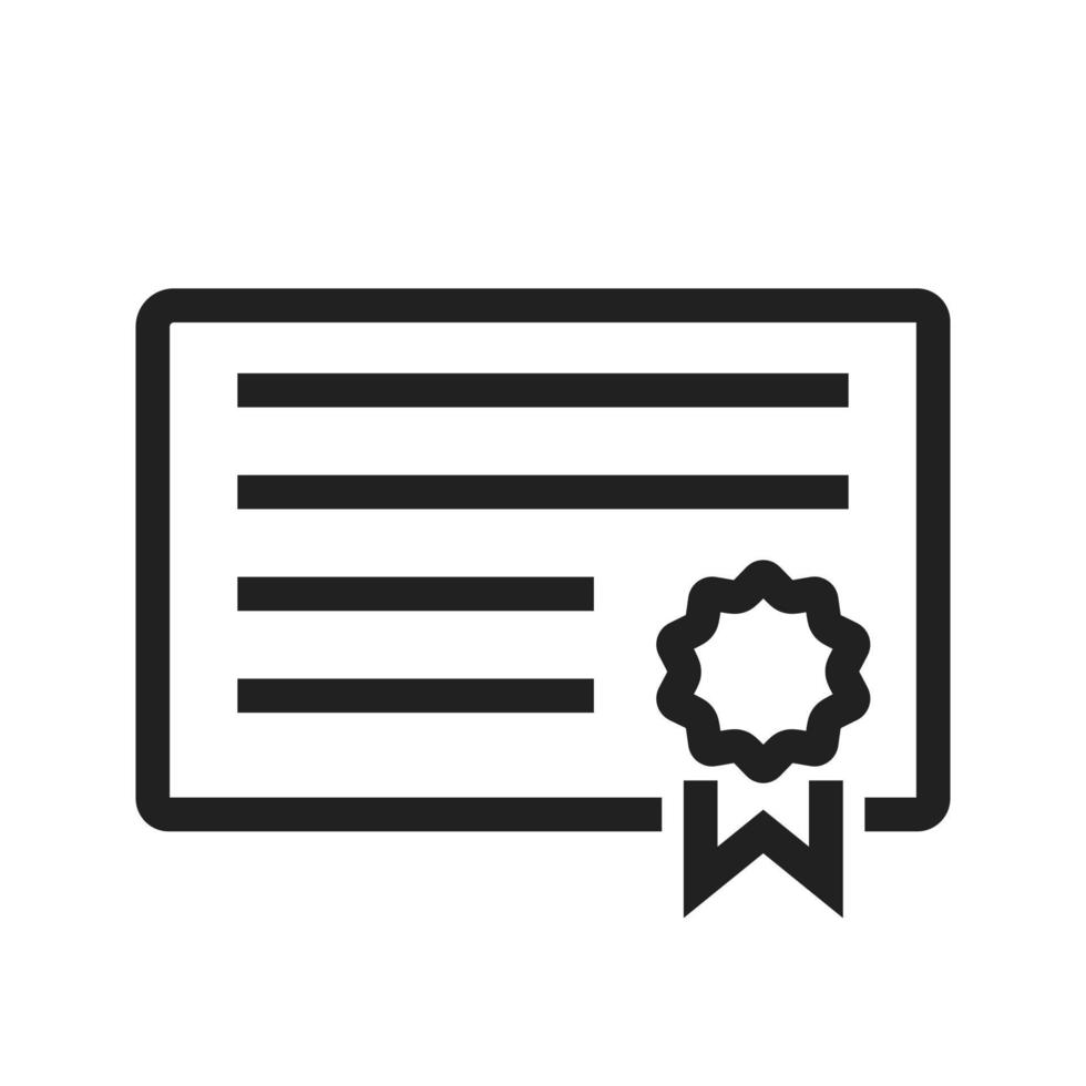 Certificate Line Icon vector