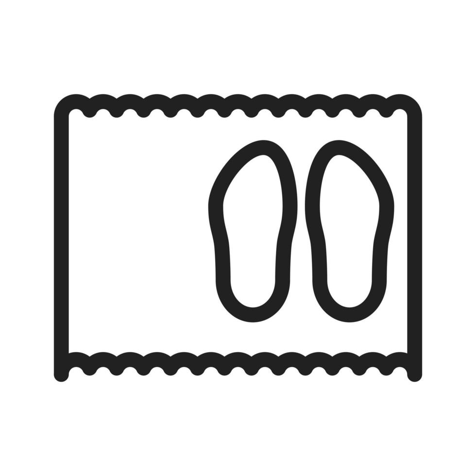 Shoe Mat Line Icon vector