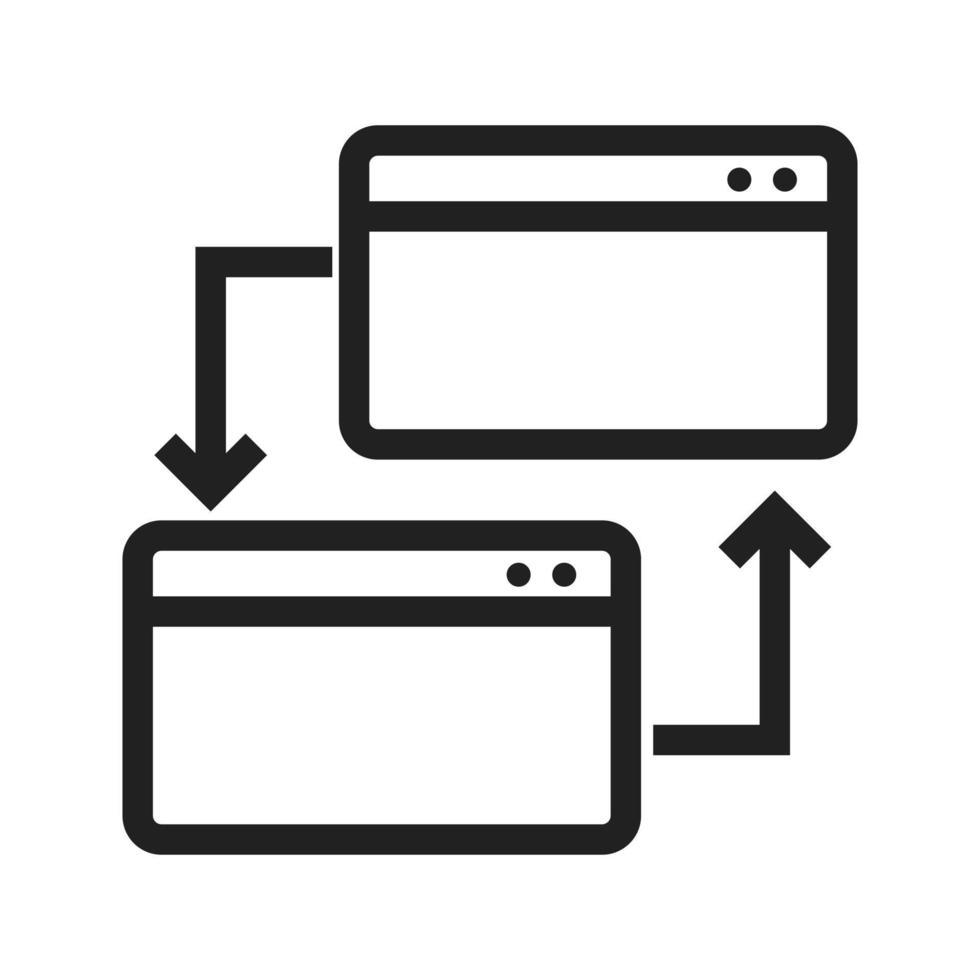 Pingback Line Icon vector